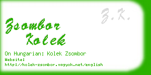 zsombor kolek business card